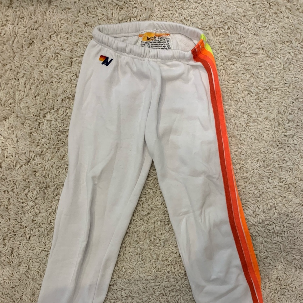 AVIATOR NATION NEON 4 STRIPE SWEATPANTS